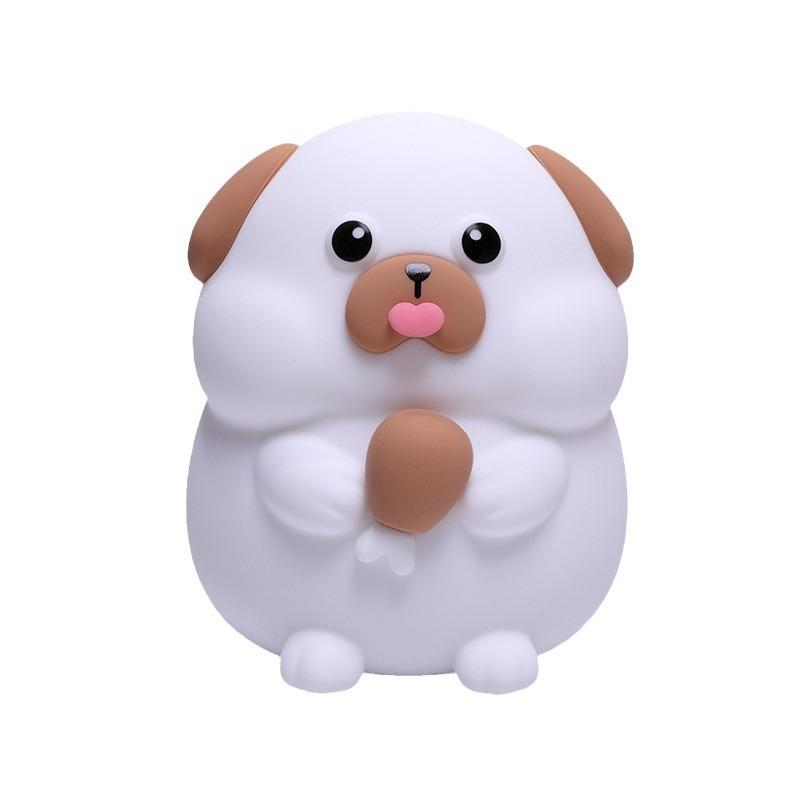 小夜灯 子供用 タイマー付き 7色 授乳ライト シリコン製 犬 かわいい 寝室 卓上 デスク 間接照明 ベッドサイドランプ 呼吸ランプ リラックス