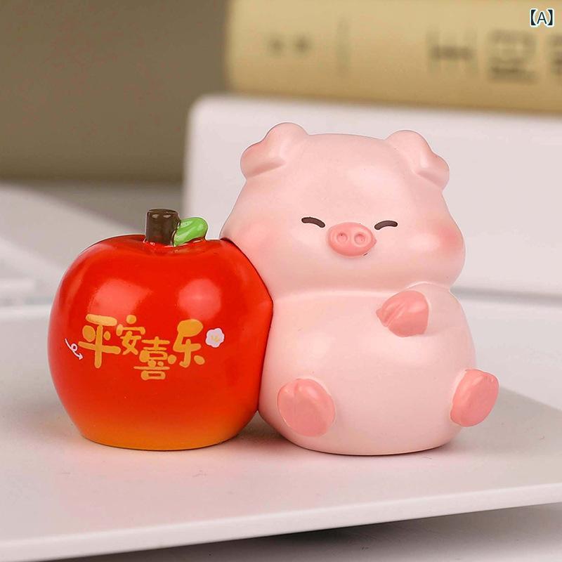置物 かわいい ミニ フルーツ 小さな豚 萌えグッズ ペット ホーム オフィス デスク...