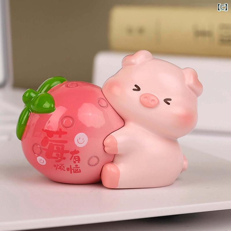 置物 かわいい ミニ フルーツ 小さな豚 萌えグッズ ペット ホーム オフィス デスク...
