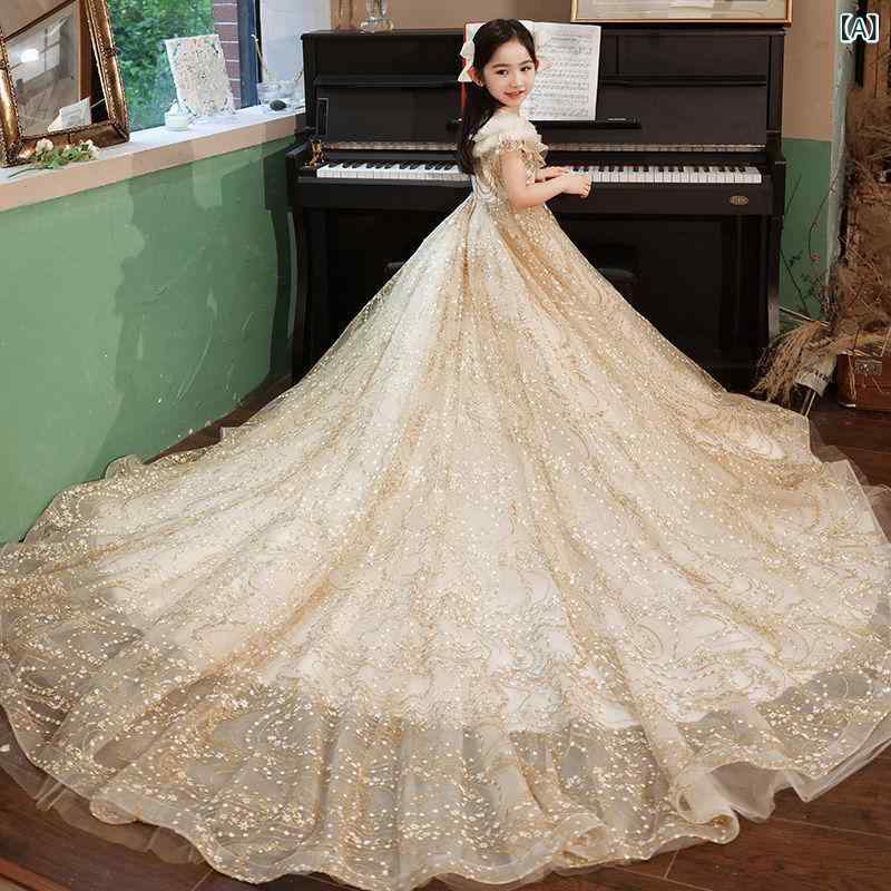 子供用ドレス 女の子 プリンセス ワンピース フォーマル ピアノ 発表会 結婚式 パ...
