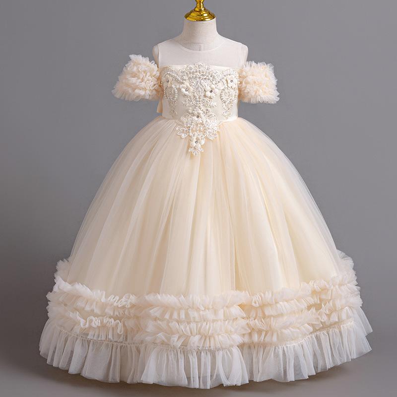 楽天シャドーテール子供用ドレス 女の子 花柄 プリンセス 結婚式 発表会 ピアノ 演奏会 フォーマル ワンピース キッズドレス チュールスカート Aライン 春夏 秋冬