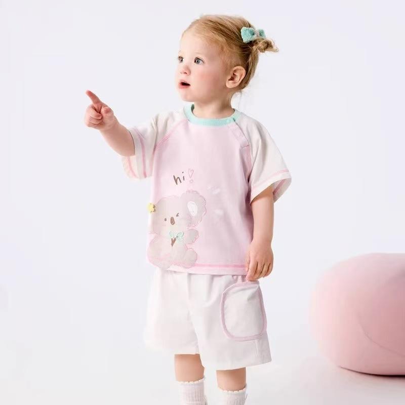 �Ҷ��ѥ��åȥ��å� �٥ӡ��� Ⱦµ û�ѥ� 2�����å� �ˤλ� ���λ� ���� ���襤�� ������� ���� ���åȥ�100% 80cm 90cm 100cm 110...