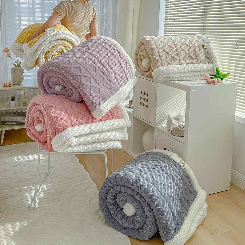 毛布 ブランケット ひざ掛け 肩掛け 膝掛け フランネル ポリエステル 無地 北欧風 茶グリーン モネパー..