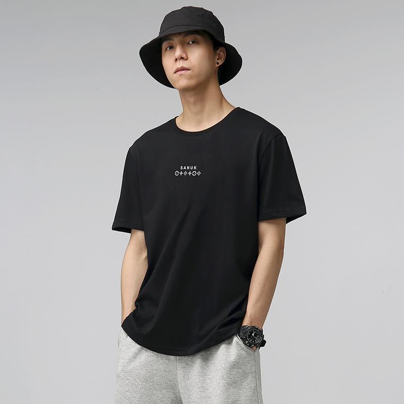 Tシャツ メンズ 男性用 半袖 コットン ストライプ柄 接触冷感 薄手 トップス カットソー カジュアル シンプル 部屋着 白 黒 グレー 緑 ..