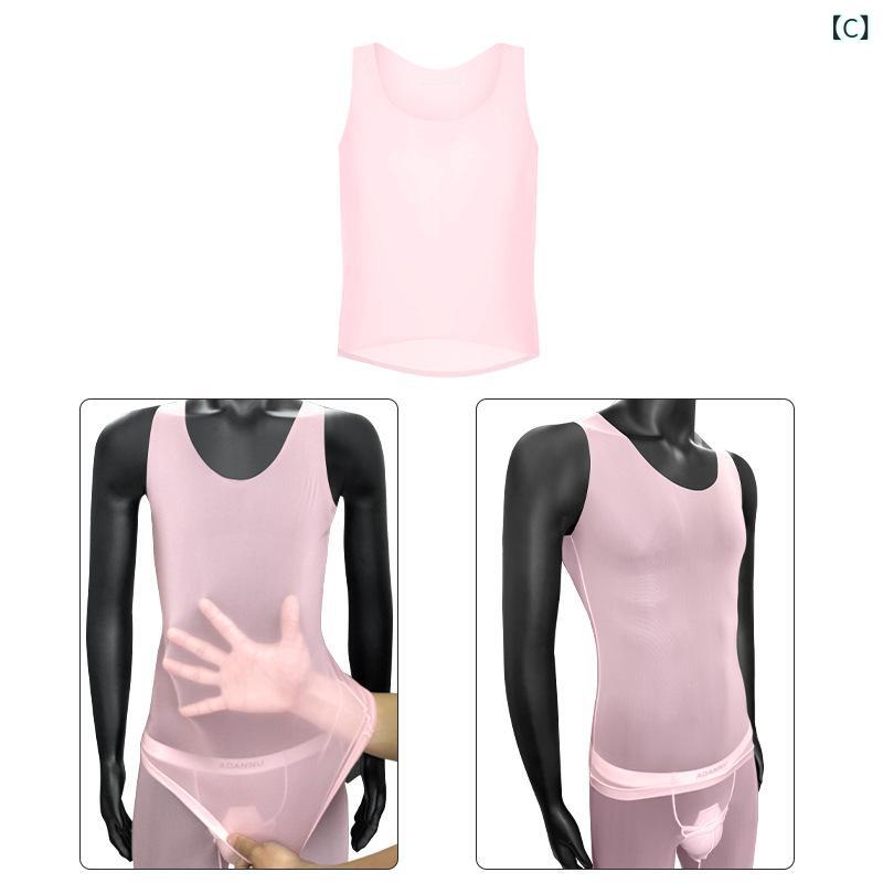 タンクトップ メンズ 男性用 接触冷感 ノースリーブ インナーシャツ スポーツ トレーニング ジム 伸縮性 通気性 無地 ブラック ホワイト ピンク系 ナイロン