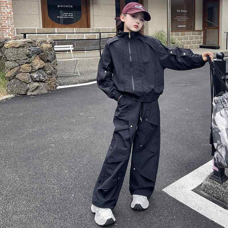 子供用セットアップ ガールズ トラックスーツ ジャージ 上下セット スポーツウェア アウトドア 普段使..