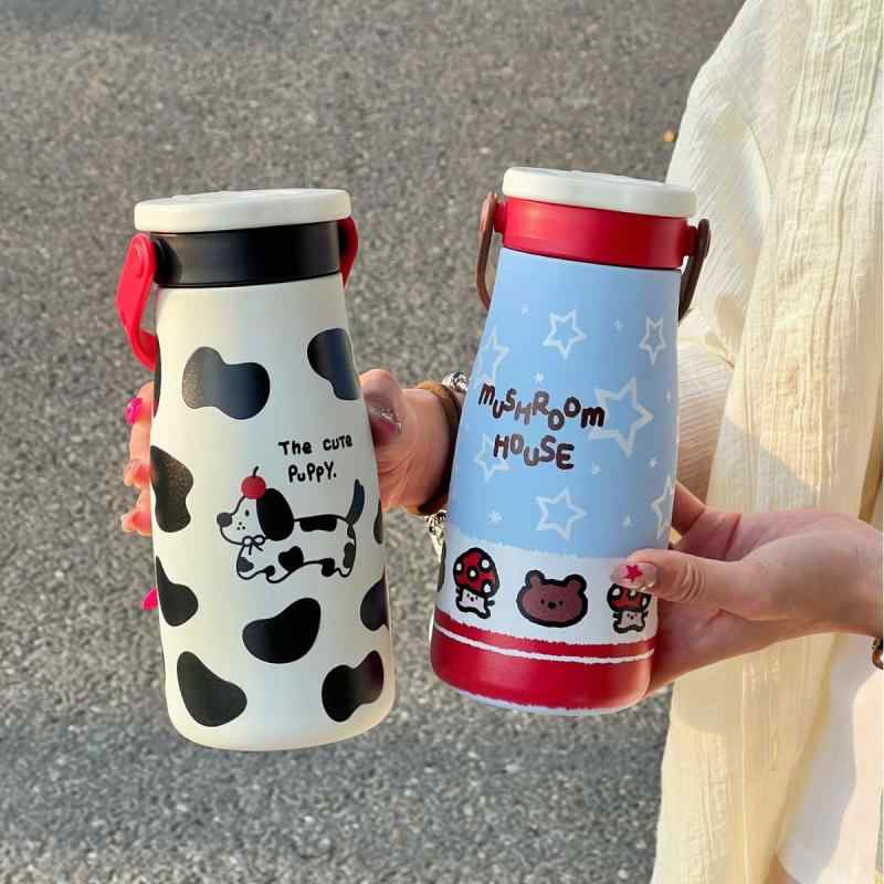 水筒 レディース かわいい 陶瓷 携帯式 ストロー付き 保温 保冷 600ml ステンレス 真空断熱 通勤 通学 ..