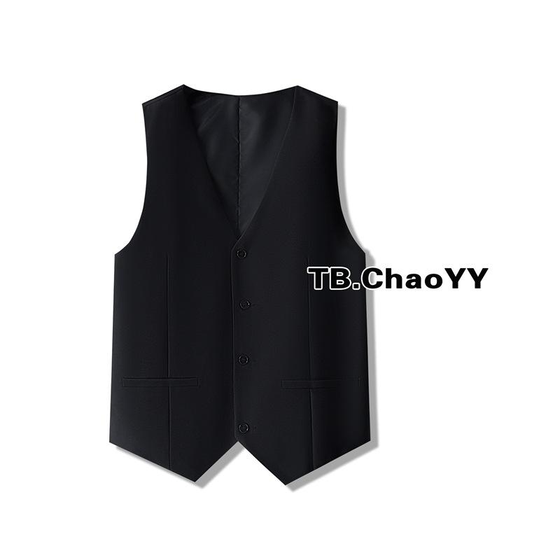 ベスト 男性用 スーツベスト ノースリーブ 無地 ポリエステル混紡 スリムフィット ダブルブレスト ブラック グレー ブルー カーキ グリーン 春夏 結婚式 フォーマル パーティー