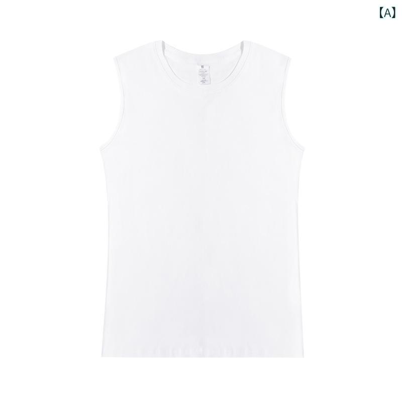 タンクトップ メンズ 男性用 Tシャツ カットソー ノースリーブ コットン 綿100% 無地 ルームウェア 部屋着 普段使い スポーツ トレーニング ウェア 春夏