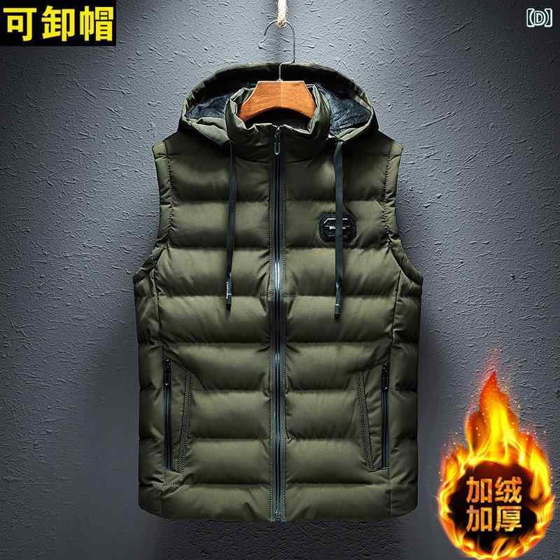 ベスト メンズ 男性用 中綿ベスト スリムフィット カジュアル 韓国風 春秋 赤 黒 紺 カーキ グレー