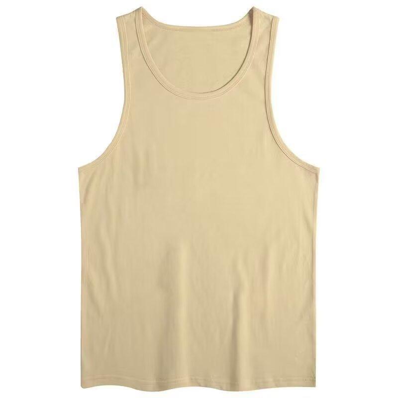 タンクトップ メンズ 薄手 スポーツウェア トレーニング ジム ウェア 無袖 Tシャツ 杏色