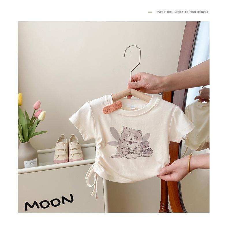・カテゴリ: 子供用セットアップ・対象: 女児・スタイル: 韓国風・セット内容: トップス、スカート・袖丈: 半袖・フード: なし・生地の厚さ: 普通・柄: 漫画・実写: モデルなし・要素: 漫画・生地: 化学繊維混紡・主素材: ポリエステル・安全性: B類・クロージャー: プルオーバー・色: ピンク・対象年齢: 3～8歳・対象身長: 90, 100, 110, 120, 130, 140cm