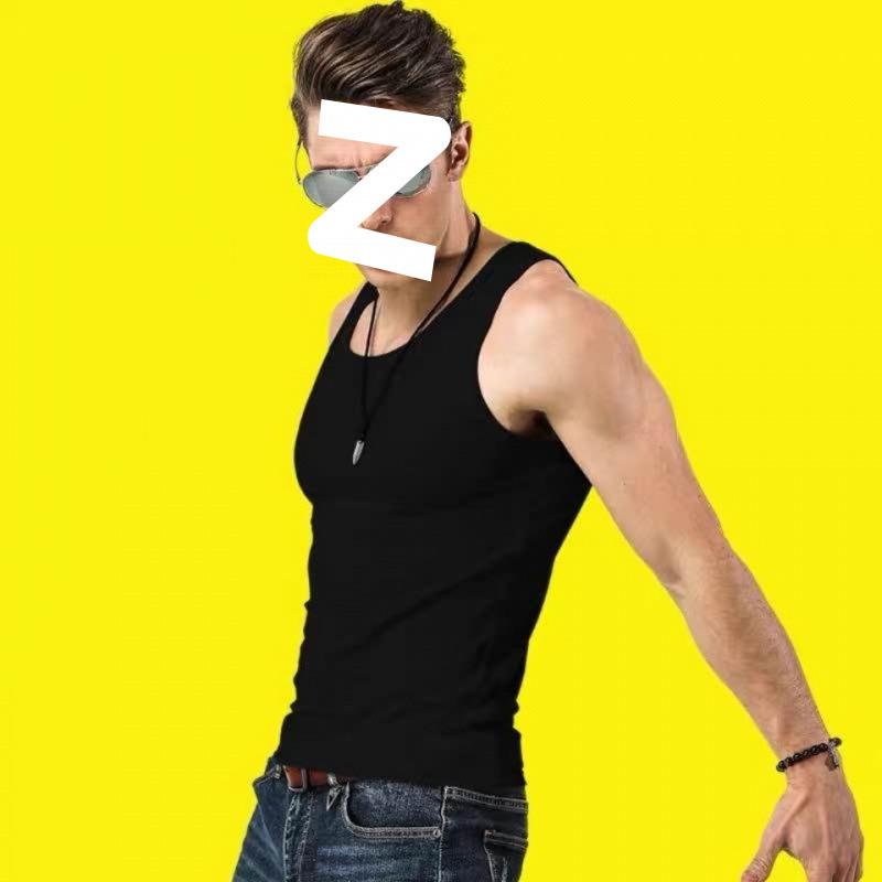 タンクトップ メンズ 男性用 コットン 運動 スポーツ トレーニング スリムフィット 吸湿性 伸縮性 通気性 ブラック ホワイト グレー