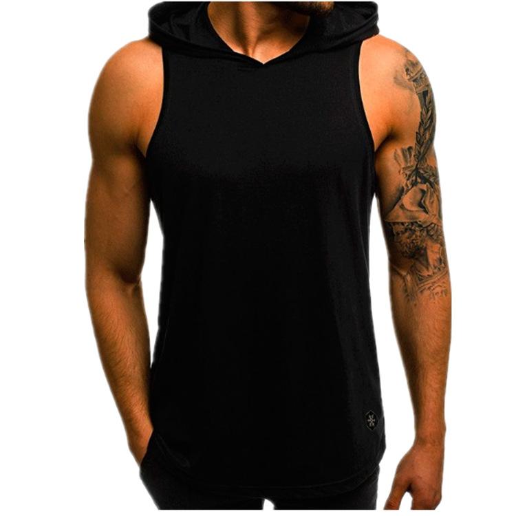 Vests - ベスト メンズ 男性用 スポーツ カジュアル 夏 綿 混紡 ゆったり ノースリーブ 無地 レッド グレー グリーン ブラック ブルー