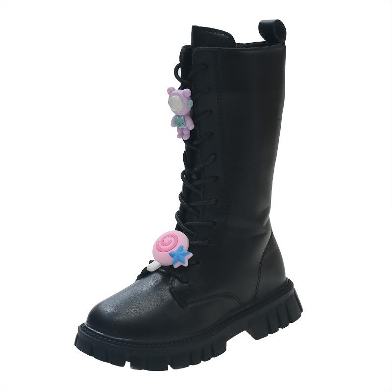 ブーツ キッズ 女の子 子供靴 秋冬 加絨 中大童 ロングブーツ 高筒ブーツ かわいい キャラクター 普段使い お出かけ