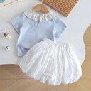 子供用セットアップ 夏物 半袖トップス 花柄 レース ショート丈パンツ 上下セット かわいい 女の子 ガールズ 90 100 110 120 130