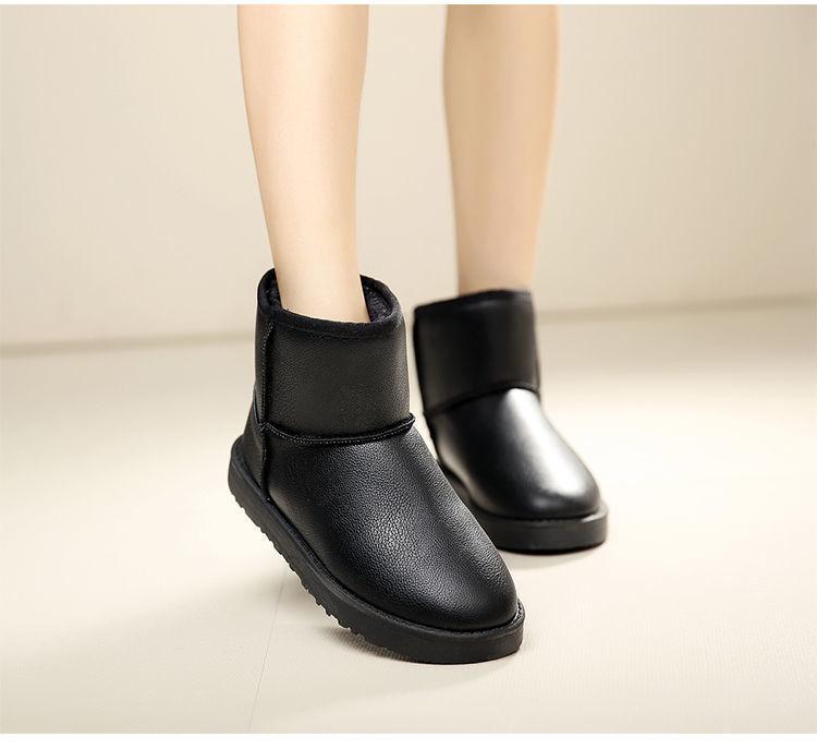 雪地ブーツ レディース 防寒 あったか フラットソール ラウンドトゥ カジュアル スノーブーツ ショートブーツ 高筒 秋冬 黒 ブラック ブラウン