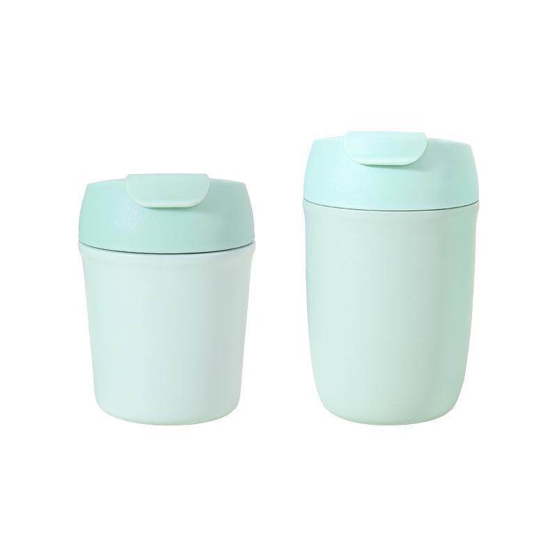 保温マグボトル レディース メンズ ミニ ステンレス コーヒーカップ 携帯用 304ステンレス鋼 軽量 かわいい 青色 黒色 赤白グラデーション 白色 白青