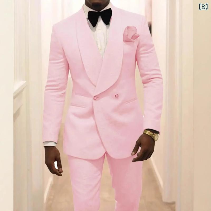 スーツ メンズ スリムフィット 結婚式 新郎 フォーマル パーティー 宴会 無地 ポリエステル ホワイト ブラック ピンク レッド ブルー パープル ワインレッド