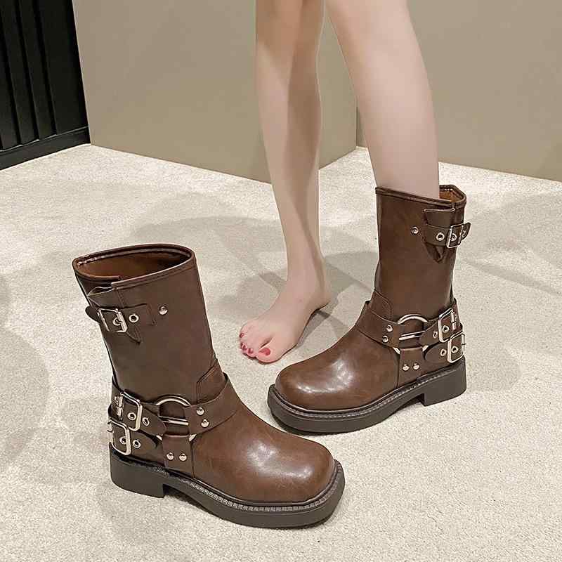 ブーツ レディース サイドゴアブーツ ショートブーツ 太ヒール ミドル丈ブーツ ジョッキーブーツ スクエアトゥ フェイクレザー スエード調 ブラック 黒 ブラウン 茶色 歩きやすい 履きやすい 美脚 カジュアル 秋冬