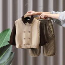 キッズ ニットベスト セットアップ 長袖シャツ 長ズボン 3点セット 男の子 春秋 幼児 普段着 80cm 90cm 100cm 110cm 120cm 130...