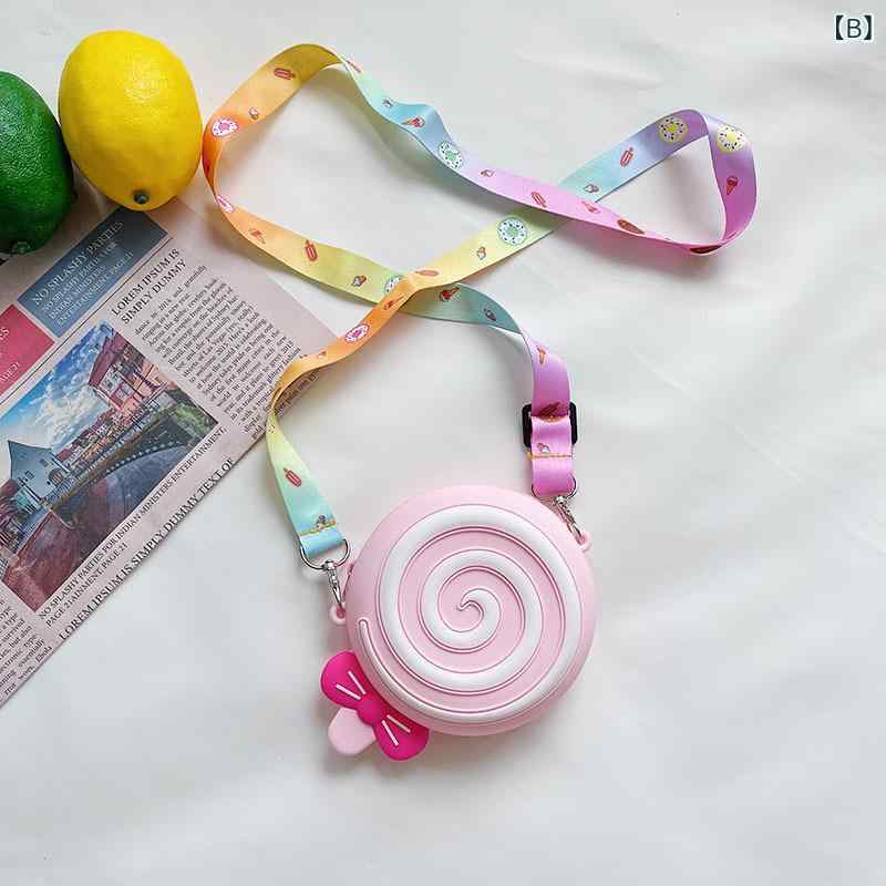 バッグ キッズ シリコン製 ショルダーバッグ 防水 子供用 ポシェット キャンディカラー 幼稚園 小学生 普段使い かわいい ピンク系 パープル