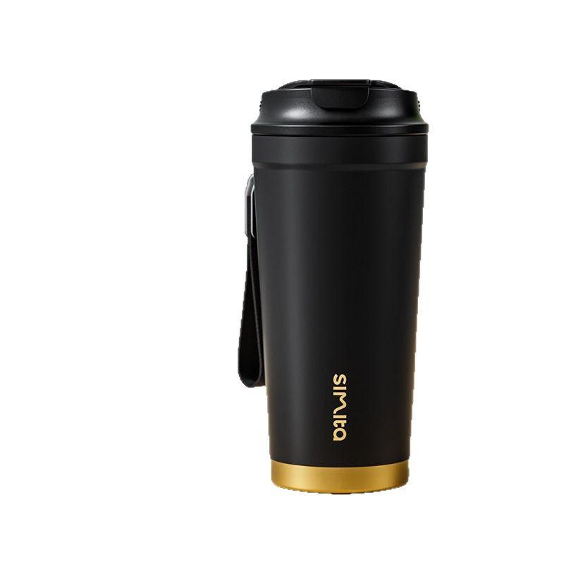 水筒 レディース メンズ スポーツボトル 480ml ステンレス 保温 保冷 コーヒーカップ かわいい おしゃれ オフィス 運動会 アウトドア 通勤 ビジネス ギフト プレゼント 白金 黒金 柔和桃