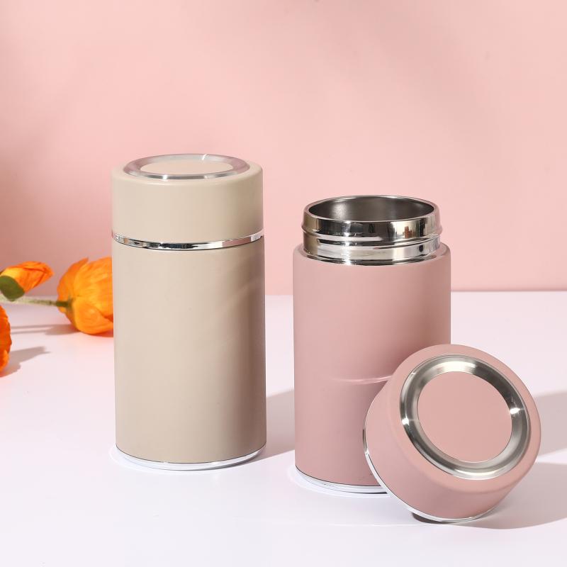 保温杯 レディース メンズ キッズ ステンレス 大容量 携帯用 かわいい ミニ 水筒 茶こし付き 真空断熱 280ml 300ml 320ml 360ml グリーン ピンク系 オレンジ ホワイト ブラック