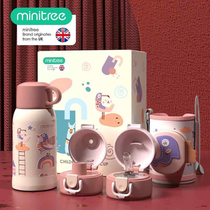 水筒 キッズ 子供用 316ステンレス鋼 保温 保冷 ストロー 直飲み かわいい 高学年 小学生 男の子 女の子 550ml 携帯 おしゃれ カバー付き 赤 ピンク系