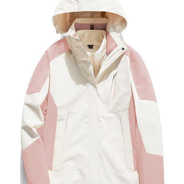 マウンテンパーカー メンズ レディース 防寒着 取り外し可能 フリースインナー付き 撥水 防風 フード付き ポリエステル 冬 アウトドア 登山 釣り ランニング スポーツ 黒 ブラック グレー 赤 ピンク 白 カーキ