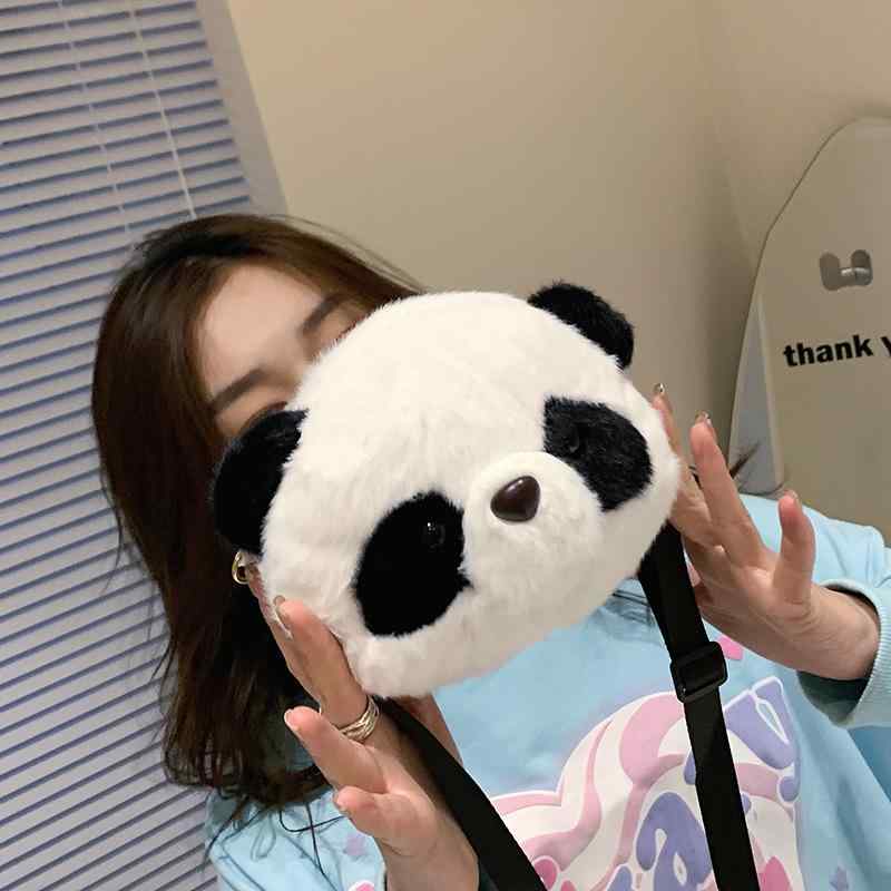 ショルダーバッグ 子供用 女の子 かわいい パンダ ぬいぐるみ ミニ ポシェット 鞄 カバン 斜めがけ