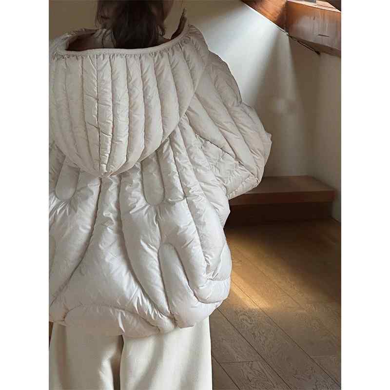 ・性別: 男女兼用・対象年齢: 中・高学年 (8歳以上、140cm以上)・シーズン: 冬、秋・詰め物: ホワイトダックダウン・スタイル: 韓国風・柄: 無地・ダウン含有量: 95%以上・生地加工: 裁断、ソフト加工・フード: 有り・要素: ...