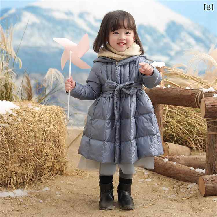子供服 ガールズ ダウンジャケット 中綿入り コート ワンピース スカート付き 厚手 防寒 秋冬 かわいい おしゃれ 普段着 お出かけ 100cm 110cm 120cm 130cm 140cm ピンク ブラック ブルー