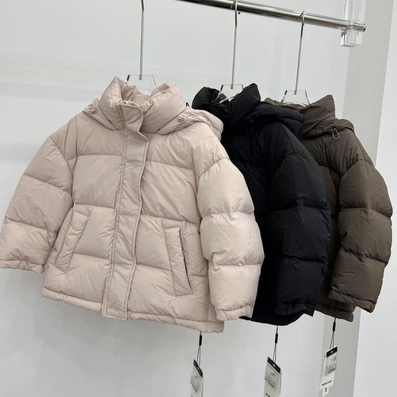 子供用ダウンジャケット ガールズ ショート丈 フード付き パフスリーブ 中綿 厚手 秋冬 110cm 120cm 130cm 140cm 150cm 160cm ブラック コーヒー ピンク