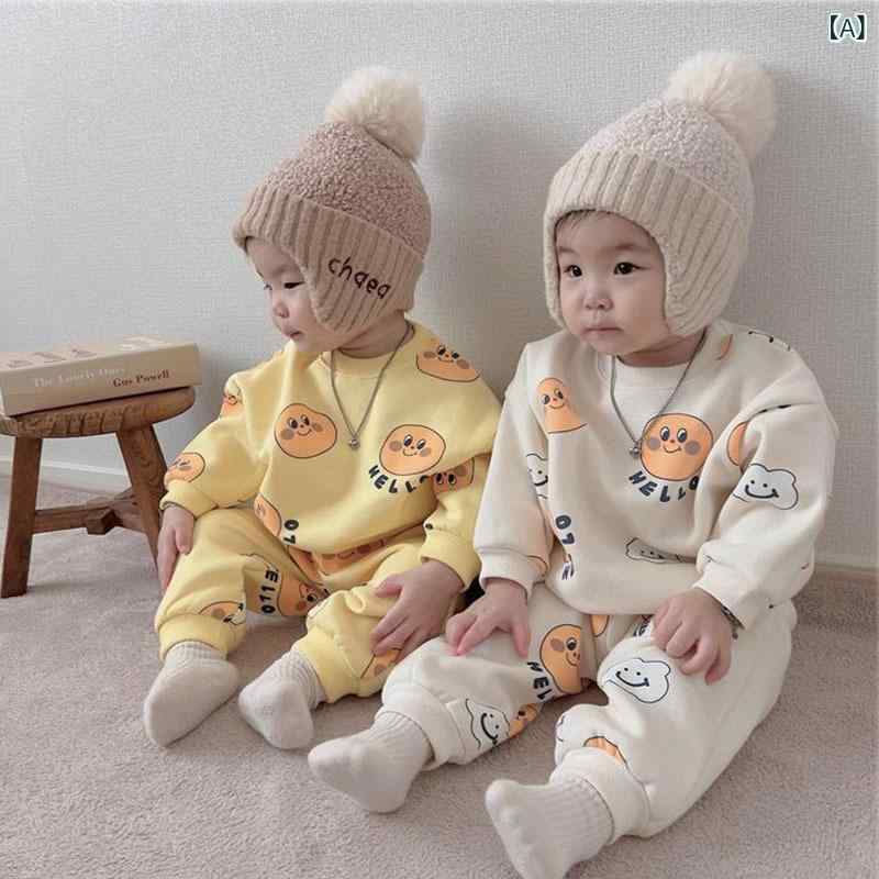 子供用パンツ 上下セット 秋冬 幼児 長袖 トップス 7分丈パンツ かわいい カートー...