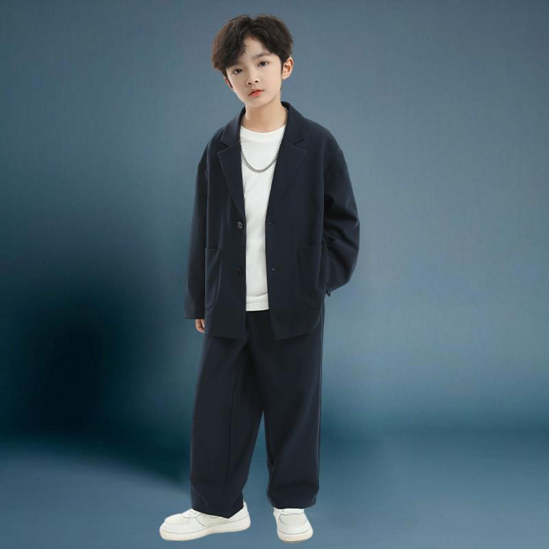 Rakuten - 子供用スーツ パンツセット 男の子 フォーマルウェア 春秋 発表会 結婚式 卒園式 入学式 120cm 130cm 140cm 150cm 160cm 170cm 180cm ポリエステル 無地