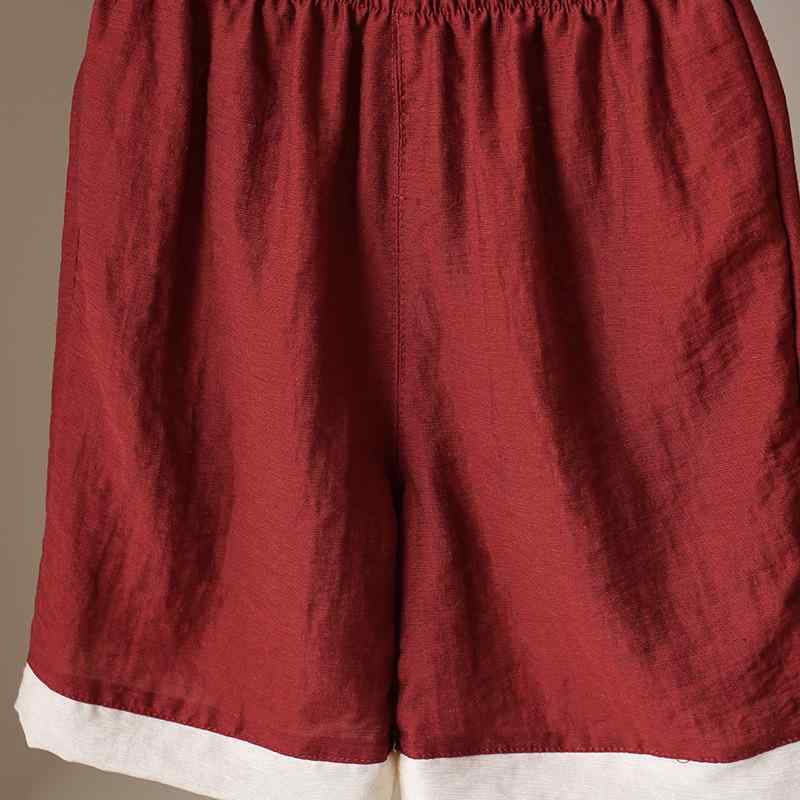 ベビー服 夏物 上下セット 中国風 薄手 お祝い 2点セット 赤色 粘胶 聚酯繊維 73CM 80cm 90cm 100cm