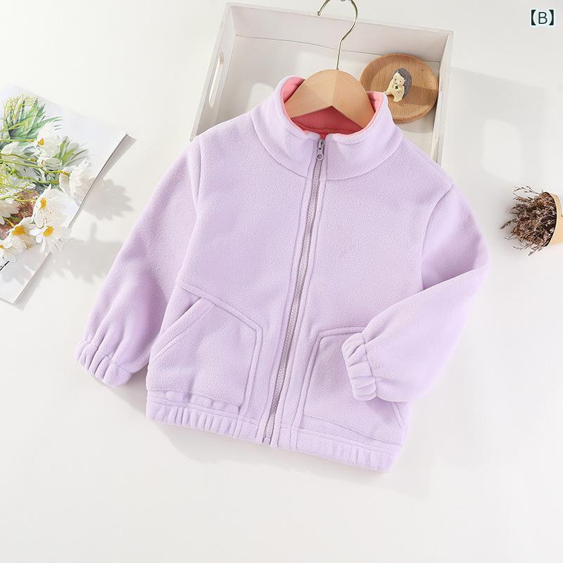 子供服 アウター 男女兼用 フリース ジャケット 秋冬 厚手 100cm 110cm 120cm 130c...