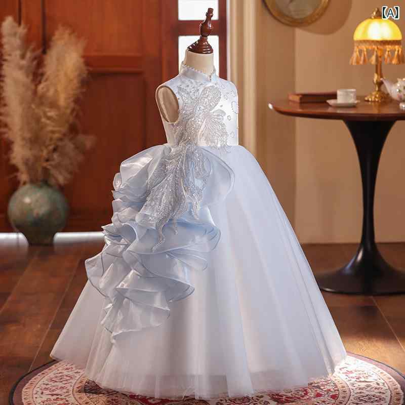 子供用ドレス 女の子 小 中学生 ピアノ発表会 演奏会 パーティードレス 中国風 プリンセス フォーマル ..