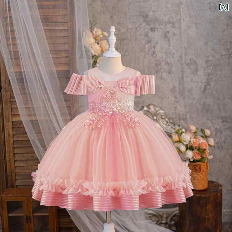 子供用ドレス 女の子 パープル チュールスカート ノースリーブ プリンセス ワンピース 結婚式 発表会 ..