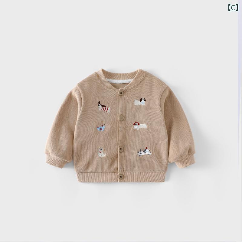 子供服 ジャケット キッズ 男の子 ファッション 刺繍 小犬柄 野球服 韓国風 秋物 7...