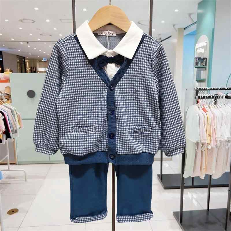 子供用スーツ 男の子用 フォーマル 2点セット 春秋 韓国子供服 男児用 ジャケット パンツ 蝶ネクタイ付..