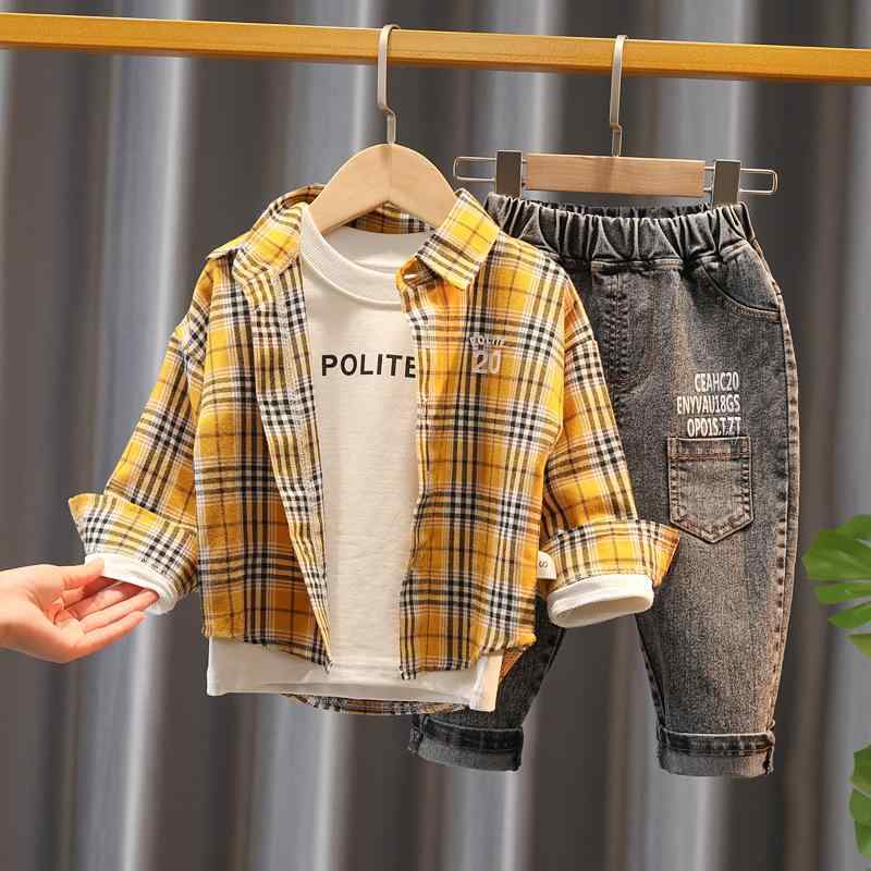 子供用シャツパンツセット 春秋 3点セット 韓国風 ベビー服 ボーイズ 幼児 80cm 90cm 100cm 110cm 120c..