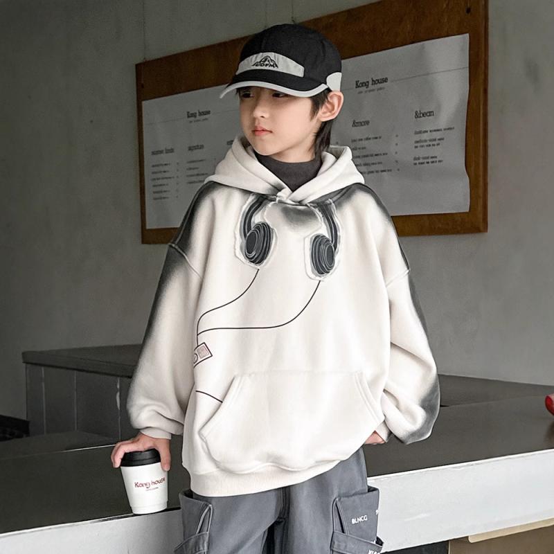 キッズ パーカー 男の子 長袖 トップス 春秋 子供服 スウェットシャツ ボーイズ カジュアル 普段着 綿..