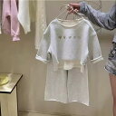 子供用スウェットセットアップ 女の子 秋物 カジュアル 長袖トップス ワイドパンツ 2点セット 普段着 部屋着 グレー ピンク系 グリーン系