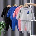 子供用セットアップ キッズ 男女兼用 秋冬 ジャージ 上下セット 長袖 トップス ロングパンツ 2点セット 運動着 普段着 ポリエステル 80cm 90cm 1...