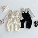 子供用セットアップ ベビー服 長袖トップス サロペット 2点セット 綿100% 幼児 春秋 花柄 かわいい 韓国風 73CM 80cm 90cm 100cm