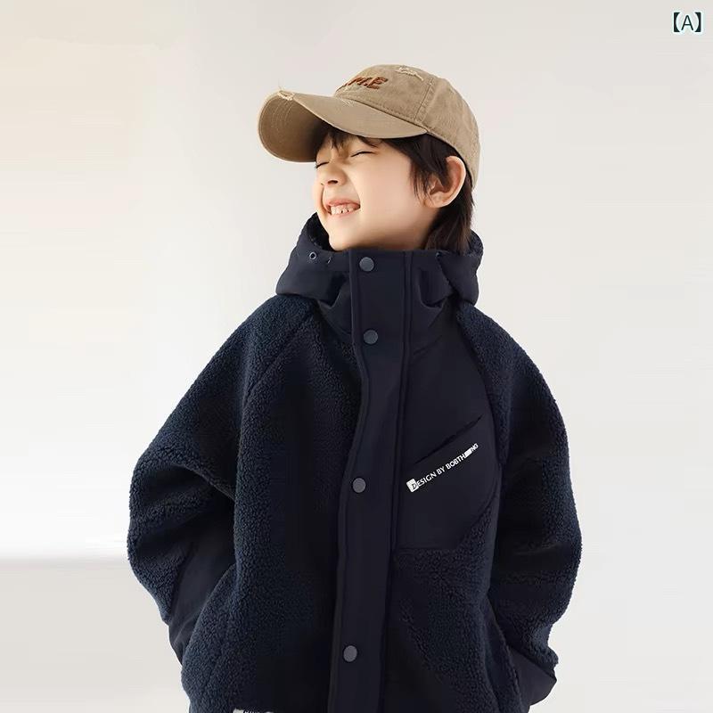 子供服 アウター ジャケット 防寒着 男の子 裏起毛 フード付き 厚手 暖かい ショー...