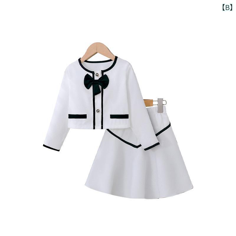 子供用セットアップ 女の子用 ツーピース ジャケット スカート 秋冬 かわいい 100c...