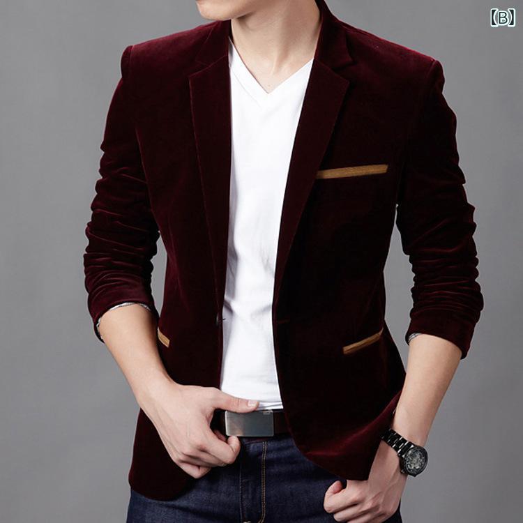 ジャケット メンズ 男性用 紳士服 ビジネス カジュアル フォーマル コーデュロイ 秋冬 無地 ブラック ワインレッド ネイビー コーヒー色 M L XL 2XL 3XL 4XL